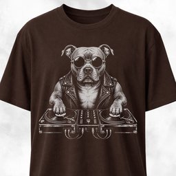 DJ Pitbull T Shirt Gift For Dog Lover