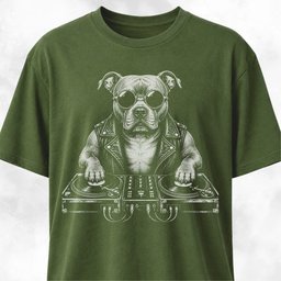 DJ Pitbull T Shirt Gift For Dog Lover
