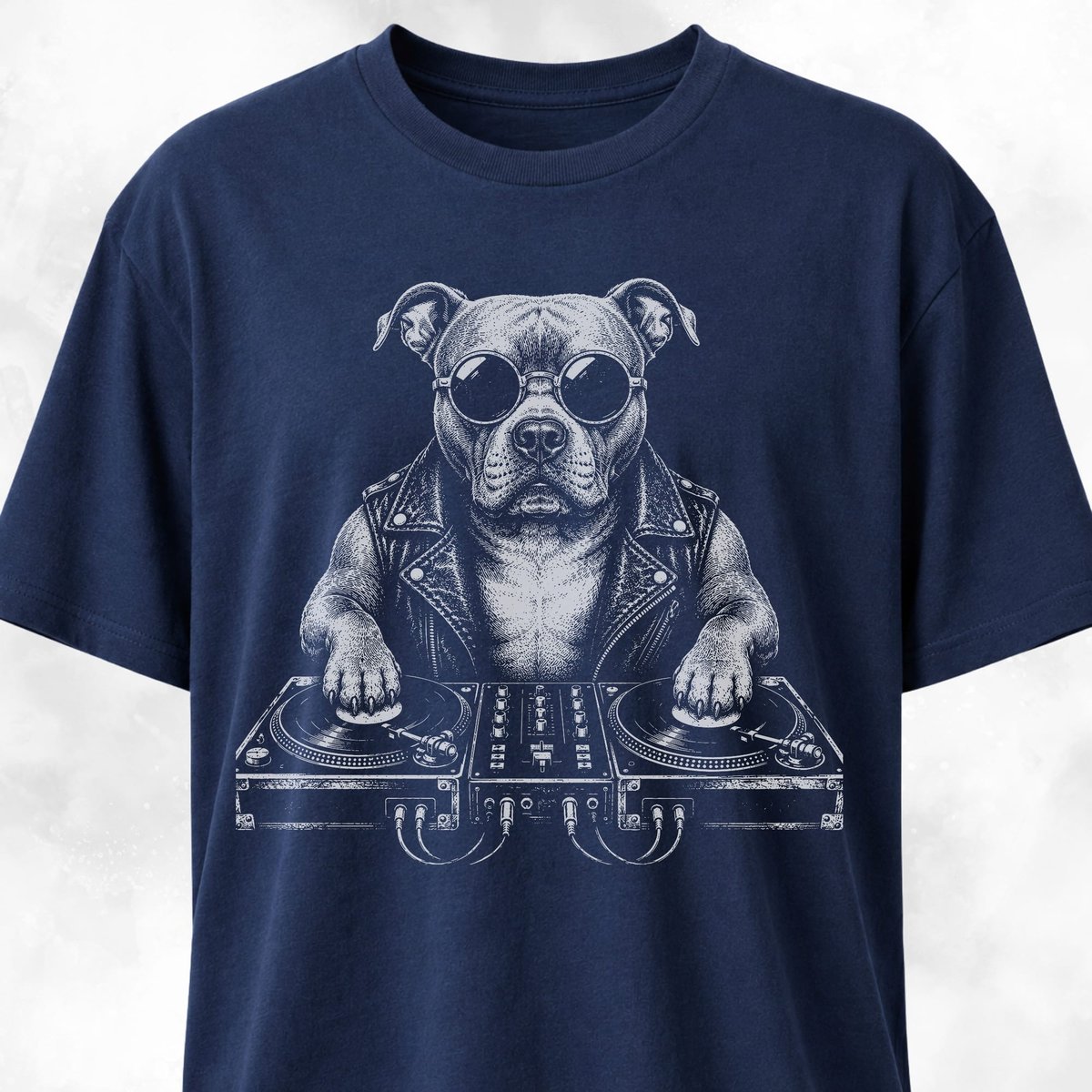 DJ Pitbull T Shirt Gift For Dog Lover