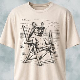 Frenchie Resting At Sunset T Shirt Gift For Dog Lover