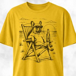 Frenchie Resting At Sunset T Shirt Gift For Dog Lover