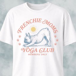 Frenchie Moms Yoga Club T Shirt Gift For Mom