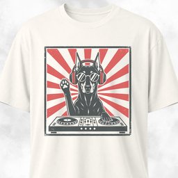 DJ Dobie T Shirt Gift For Dog Lover