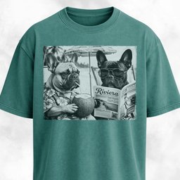 Frenchie Buddies On A Beach T Shirt Gift For Dog Lover