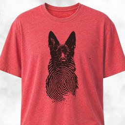 German Shepherd Fingerprint T Shirt Gift For Dog Lover