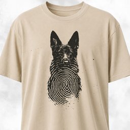 German Shepherd Fingerprint T Shirt Gift For Dog Lover