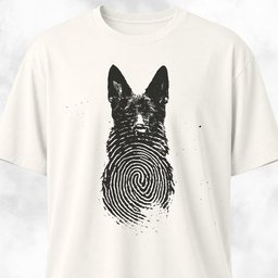 German Shepherd Fingerprint T Shirt Gift For Dog Lover