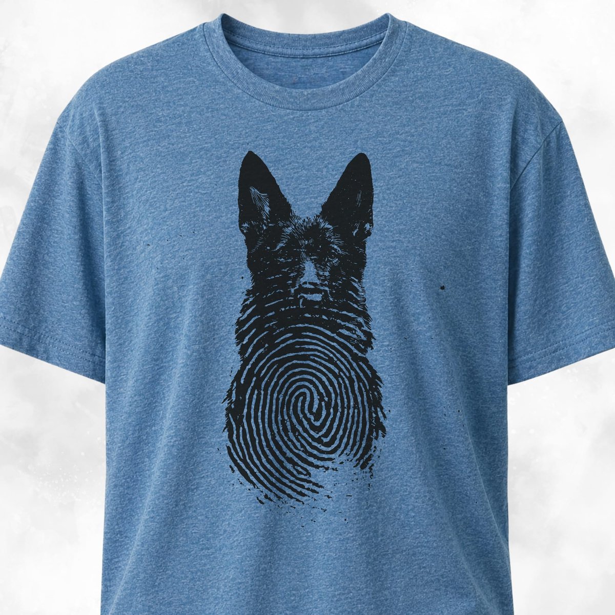 German Shepherd Fingerprint T Shirt Gift For Dog Lover