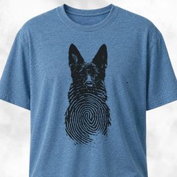 German Shepherd Fingerprint T Shirt Gift For Dog Lover