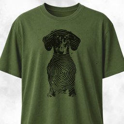 Doxie Fingerprint T Shirt Gift For Dog Lover