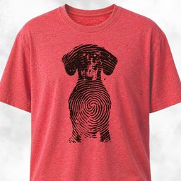 Doxie Fingerprint T Shirt Gift For Dog Lover