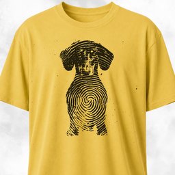 Doxie Fingerprint T Shirt Gift For Dog Lover