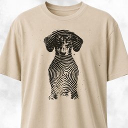 Doxie Fingerprint T Shirt Gift For Dog Lover