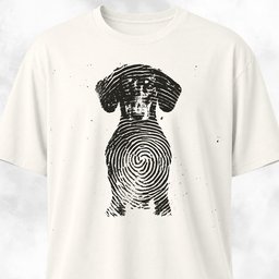 Doxie Fingerprint T Shirt Gift For Dog Lover