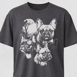 Frenchies Moon Collage T Shirt Gift For Dog Lover