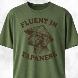 Fluent In Yapanese Doxie T Shirt Gift For Dog Lover