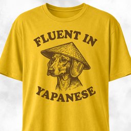 Fluent In Yapanese Doxie T Shirt Gift For Dog Lover