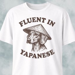 Fluent In Yapanese Doxie T Shirt Gift For Dog Lover