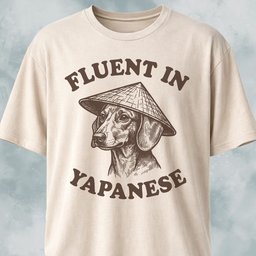Fluent In Yapanese Doxie T Shirt Gift For Dog Lover