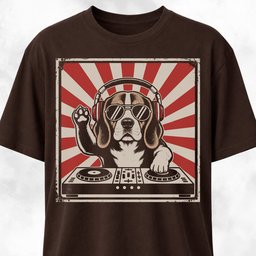 DJ Beagle T Shirt Gift For Dog Lover