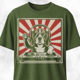 DJ Beagle T Shirt Gift For Dog Lover
