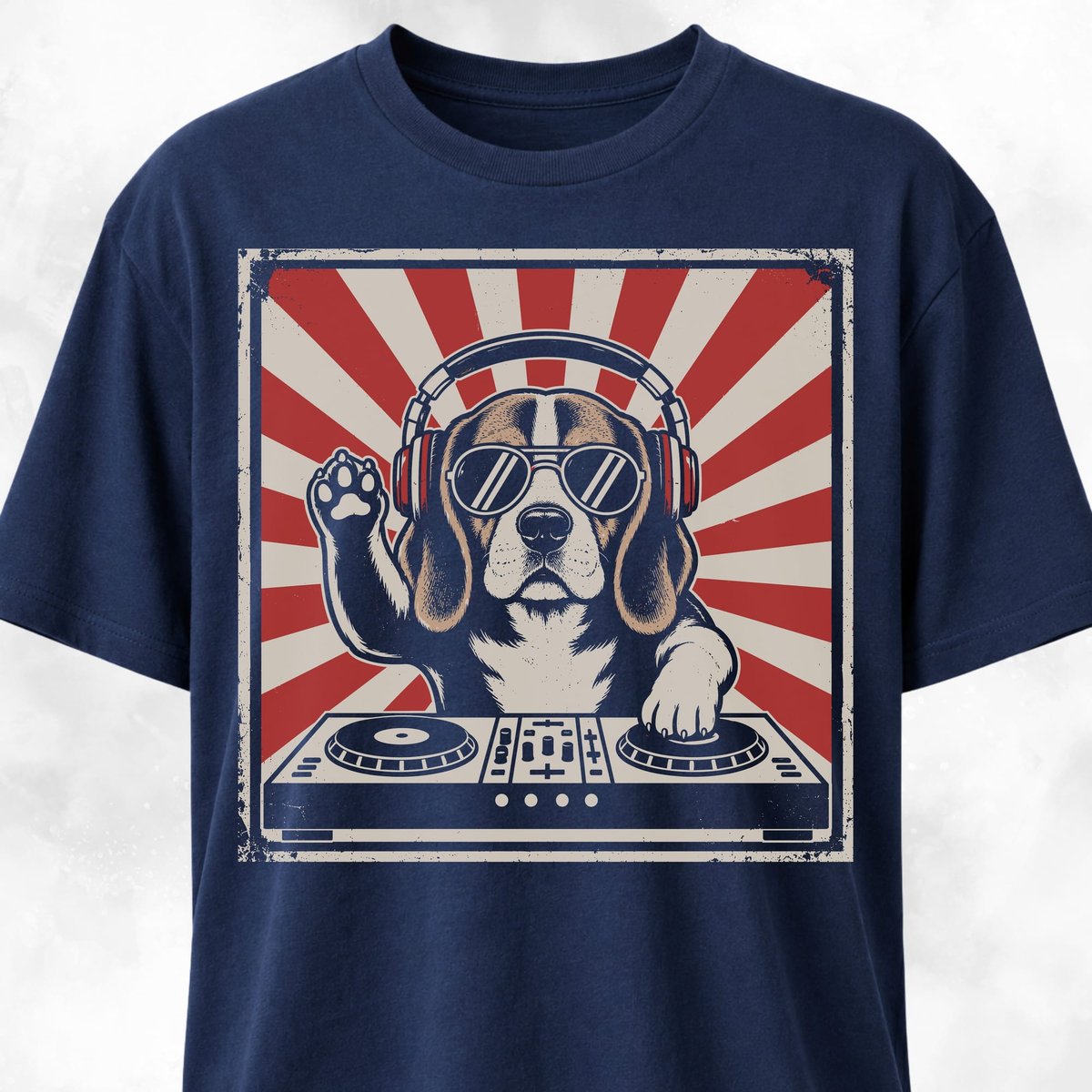 DJ Beagle T Shirt Gift For Dog Lover