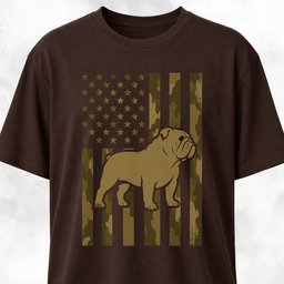 English Bully Flag T Shirt Gift For Dog Lover