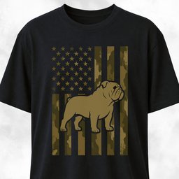 English Bully Flag T Shirt Gift For Dog Lover