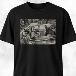 Frenchies On The Road T Shirt Gift For Dog Lover