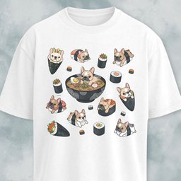 Frenchie Sushi Lover T Shirt Gift For Dog Lover