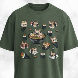 Frenchie Sushi Lover T Shirt Gift For Dog Lover