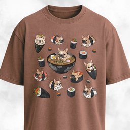 Frenchie Sushi Lover T Shirt Gift For Dog Lover