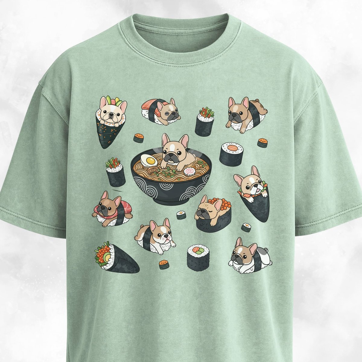 Frenchie Sushi Lover T Shirt Gift For Dog Lover