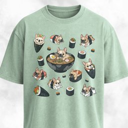 Frenchie Sushi Lover T Shirt Gift For Dog Lover
