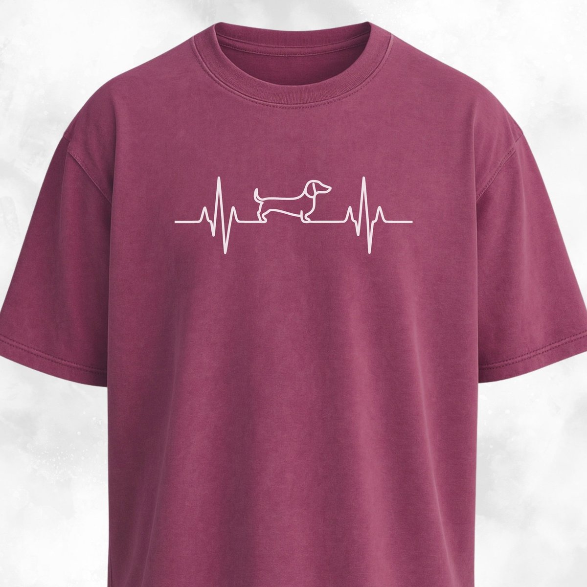 Ekg Doxie Heartbeat T Shirt Gift For Dog Lover