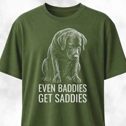 Even Baddies Get Saddies Labrador T Shirt Gift For Dog Lover