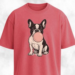 Frenchie Blowing Bubblegum T Shirt Gift For Dog Lover
