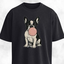 Frenchie Blowing Bubblegum T Shirt Gift For Dog Lover