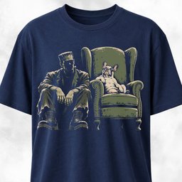 Frankensteins Tiny French Bulldog Throne T Shirt Gift For Dog Lover