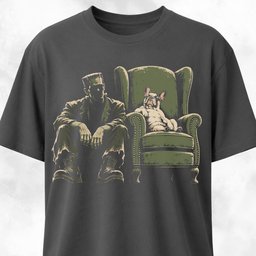 Frankensteins Tiny French Bulldog Throne T Shirt Gift For Dog Lover