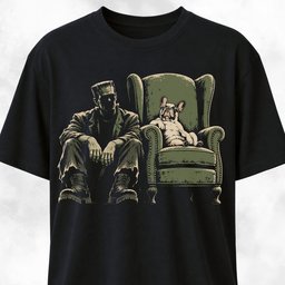 Frankensteins Tiny French Bulldog Throne T Shirt Gift For Dog Lover