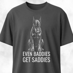 Even Baddies Get Saddies Dobie T Shirt Gift For Dog Lover