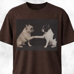 Frenchie Handshake T Shirt Gift For Dog Lover