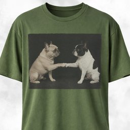 Frenchie Handshake T Shirt Gift For Dog Lover