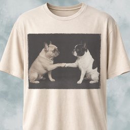 Frenchie Handshake T Shirt Gift For Dog Lover