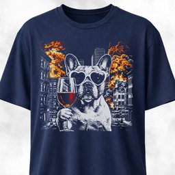 Frenchie Wine Explosion T Shirt Gift For Dog Lover