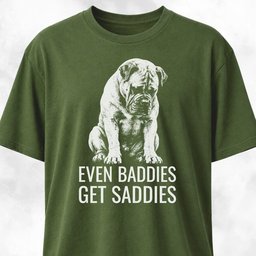 Even Baddies Get Saddies Cane Corso T Shirt Gift For Dog Lover