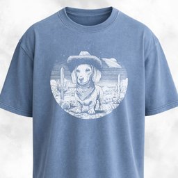 Doxie Cowboy In The Desert T Shirt Gift For Dog Lover