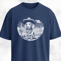 Doxie Cowboy In The Desert T Shirt Gift For Dog Lover