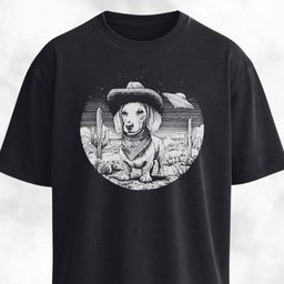 Doxie Cowboy In The Desert T Shirt Gift For Dog Lover